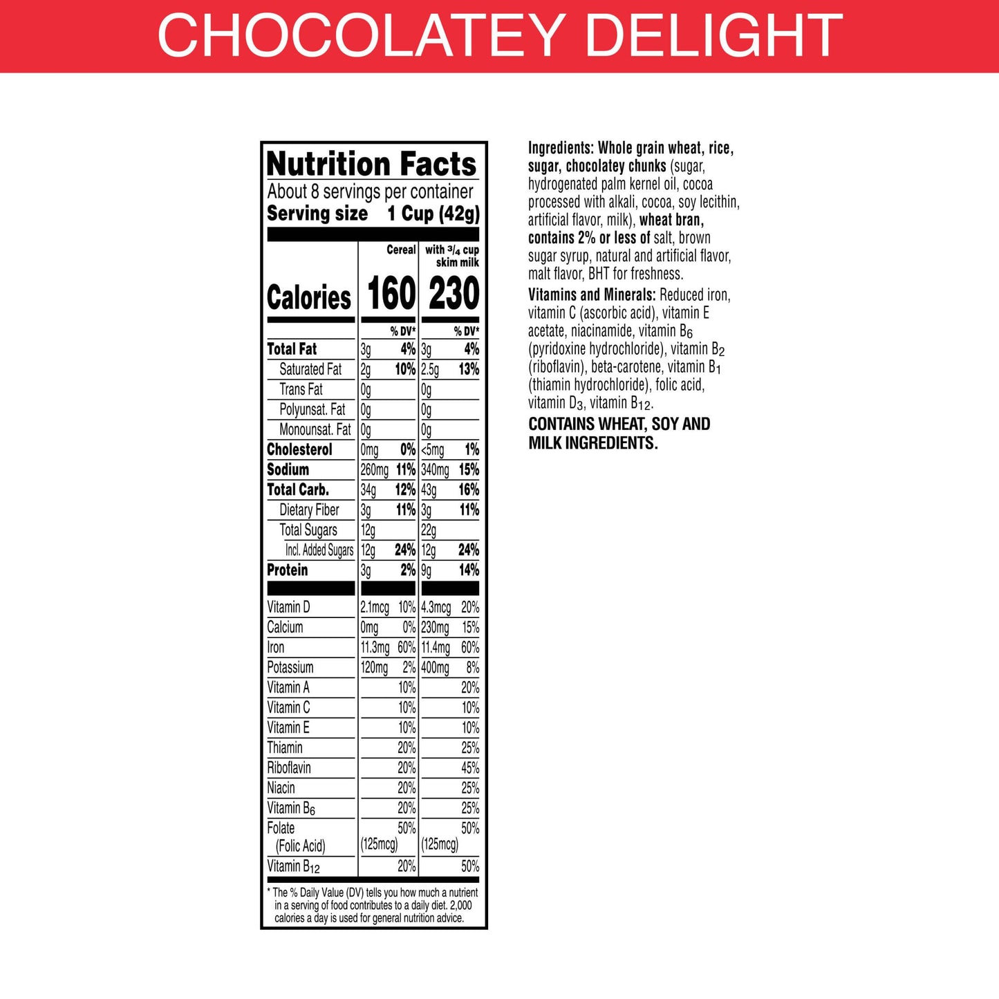 Kellogg's Special K Chocolatey Delight Cereal, 12.1oz Box, Fiber Breakfast, Pack of 1