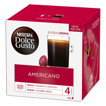Dolce Gusto Coffee Pods, Americano, 12 Count, Pack of 3, Compatible with Dolce Gusto Machines