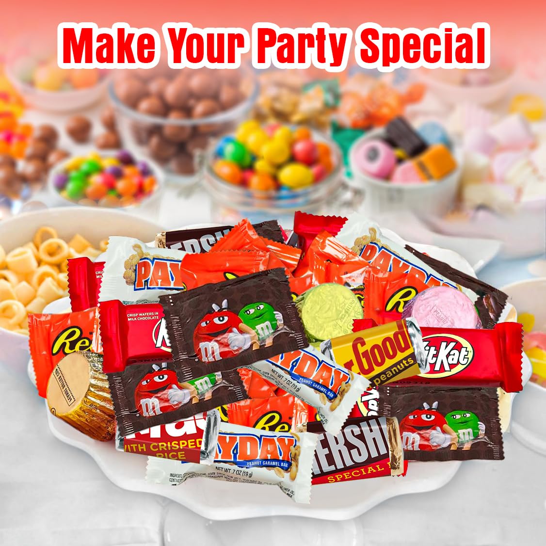 Assorted Chocolate Candy Mix - Individually Wrapped Milk  Dark  and White Chocolates - 5lb Bulk Variety Pack for Snacking  Sharing  and Gifting - Ideal for Home  Office  and Events