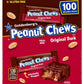 Goldenbergs Peanut Chews Original Dark Chocolate Gravity Feeder (100 Ct.) - 2 Lbs.