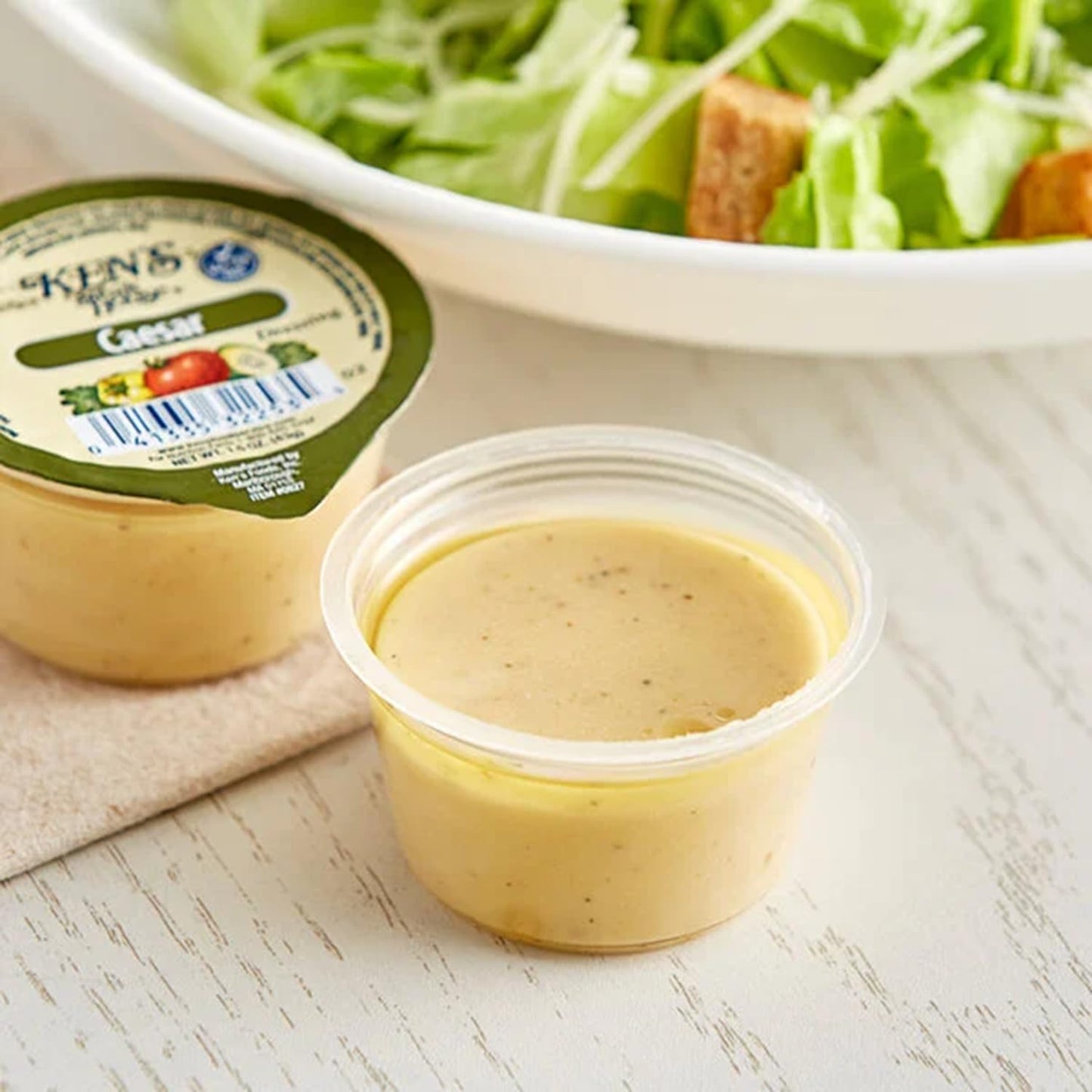 30 Count | Salad Dressing Dipping Sauce Portion Cups | Single Serve Packets (Caesar Dressing)
