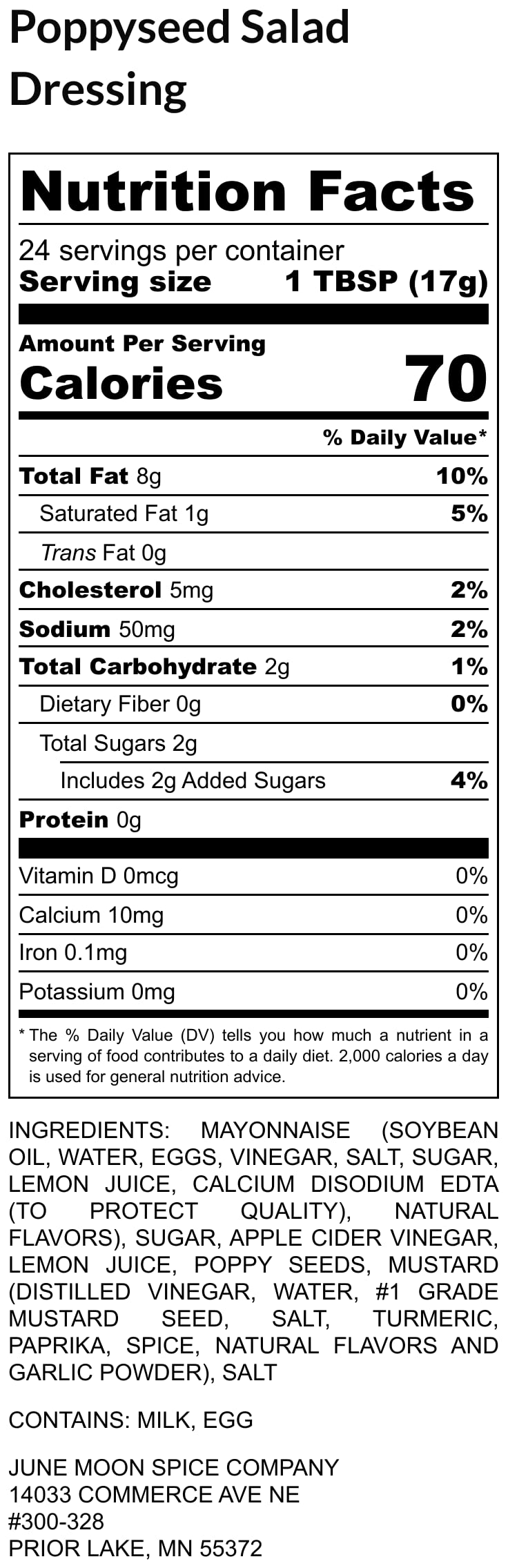 Poppyseed Salad Dressing | Crafted In Small Batches | 12 Fluid Ounce Bottle With Flavor Lock Cap | Premium | Classic Poppyseed S