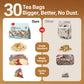 Ginseng Five Treasures Tea - 30 Bags  Caffeine-Free  Pure Herbal Blend with 8 Traditional Chinese Herbs Kidney Tea  Gentle Energy & Focus for Men and Women