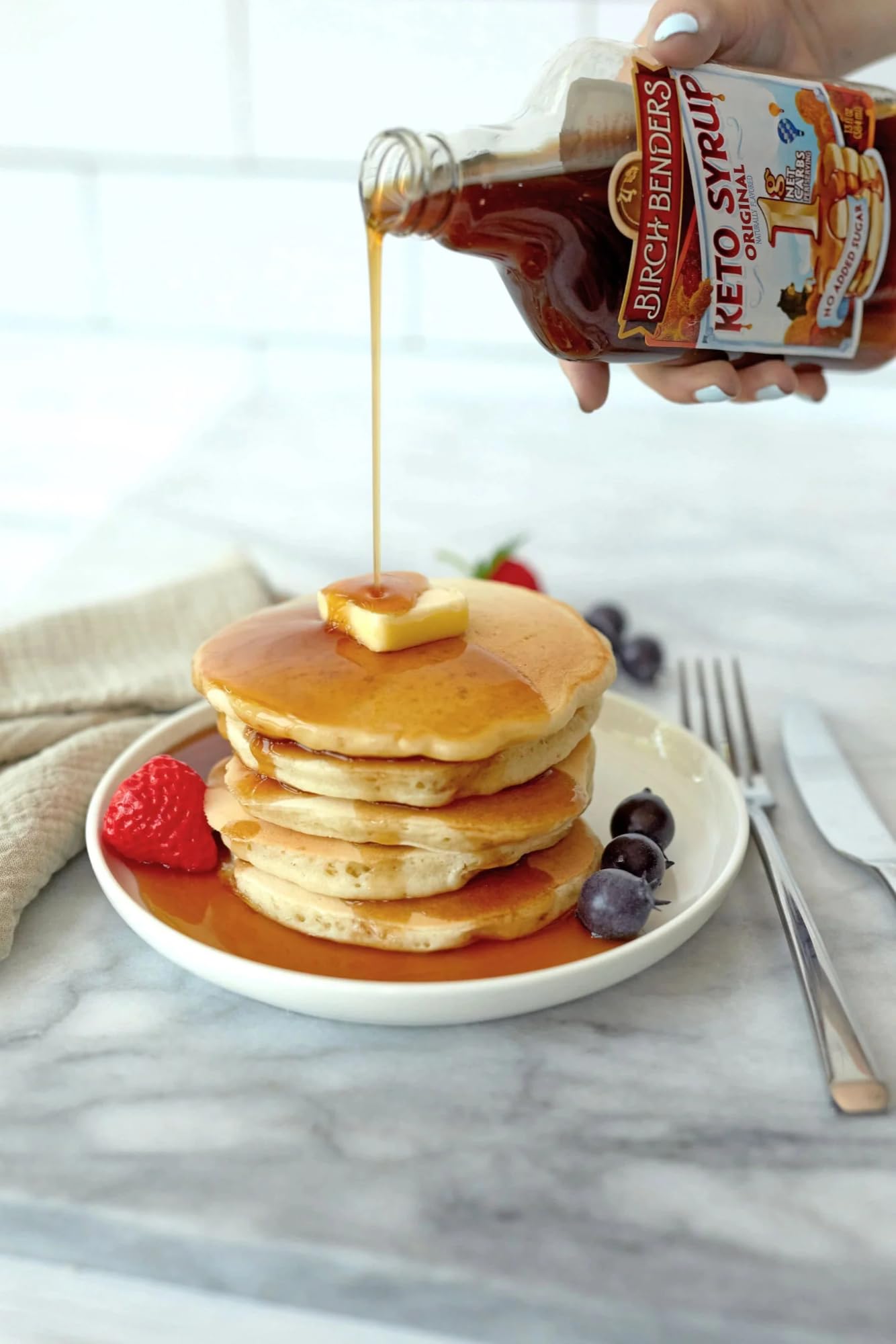 Birch Benders Keto Pancake & Waffle Mix And Original Keto Syrup, Gluten Free, Carb-Friendly, 13 Fl Oz
