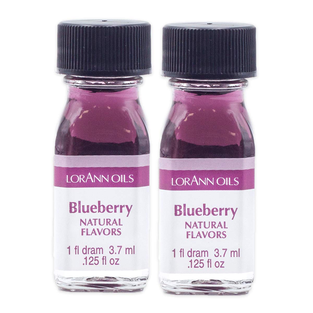 Lorann Blueberry Super Strength (With Natural Flavors), 1 Dram Bottle (.0125 Fl Oz - 3.7Ml) - 2 Pack