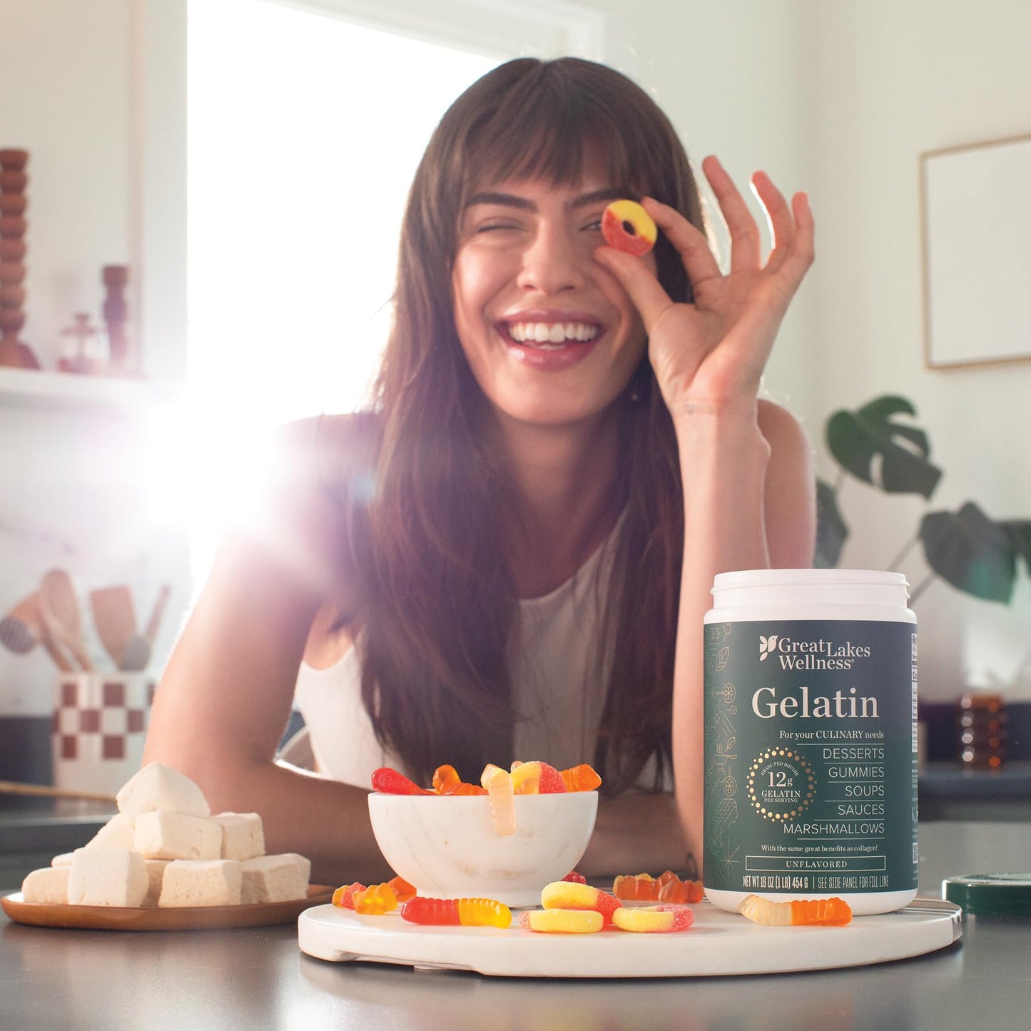 Great Lakes Wellness Beef Gelatin Powder for Culinary Needs - Perfect for Gummies, Marshmallows, Desserts and more - Unflavored