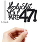 Happy 47Th Birthday Cake Topper 47 Birthday Cake Toppers-Black Glitter, Funny 47Th Cake Topper For Men,47 Cake Topper For Women,