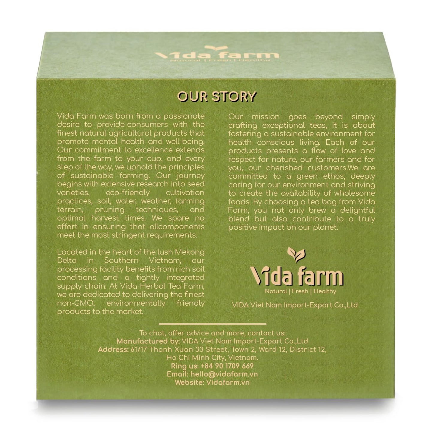 VIDA FARM Soursop Tea Bags, 100% Natural Pure Leaves, Caffeine Free, 50 Bags, Dark Yellow