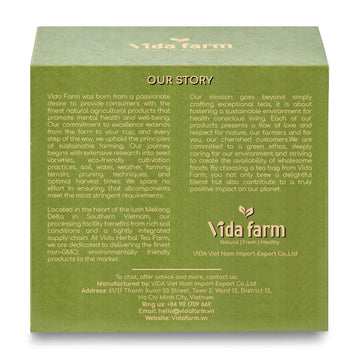 VIDA FARM Soursop Tea Bags, 100% Natural Pure Leaves, Caffeine Free, 50 Bags, Dark Yellow
