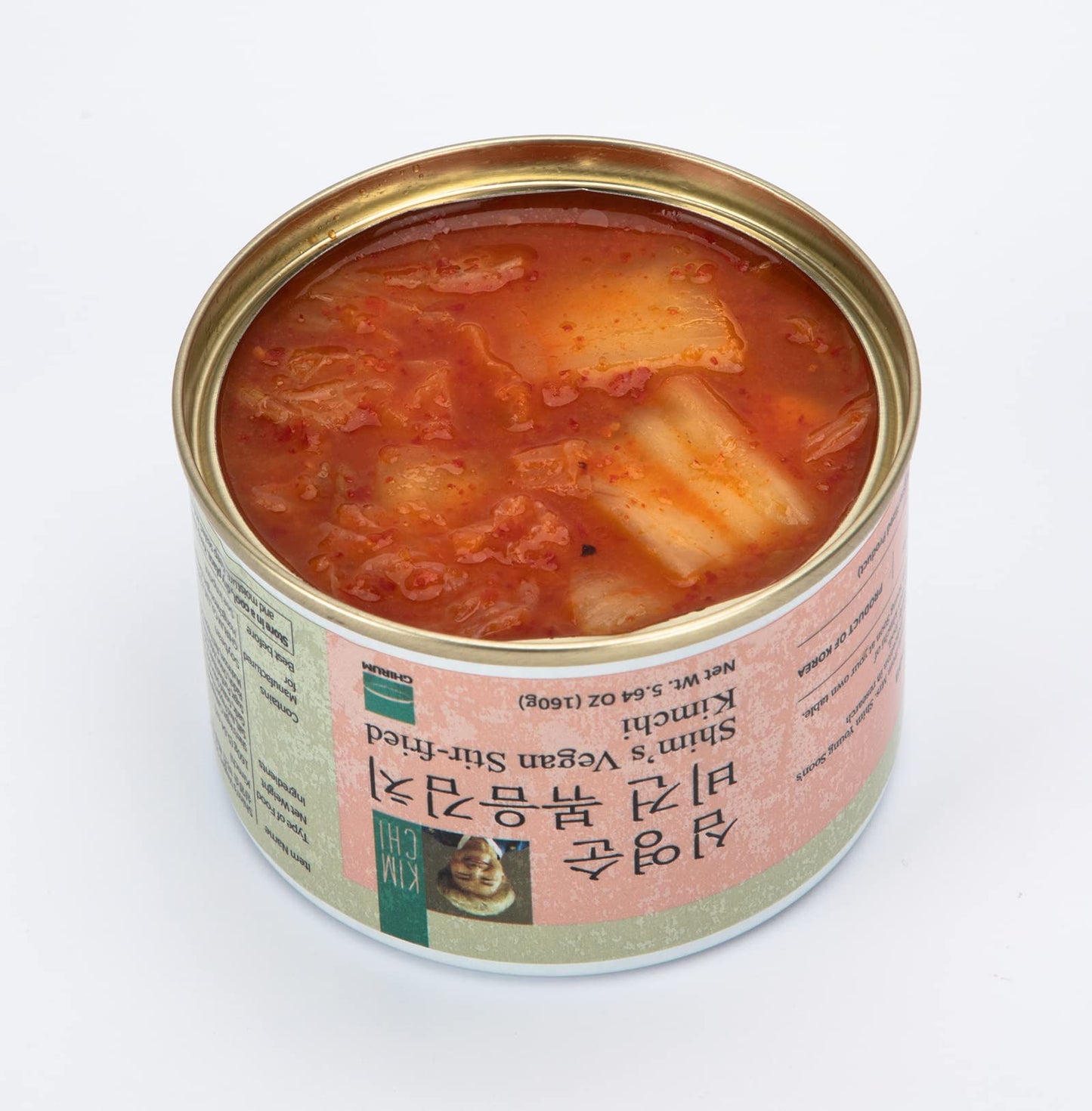 Shim'S Vegan Stir-Fried Kimchi, Korean Canned Napa Cabbage, Easily Store, For Your Next Outdoor Trip, Pack Of 6