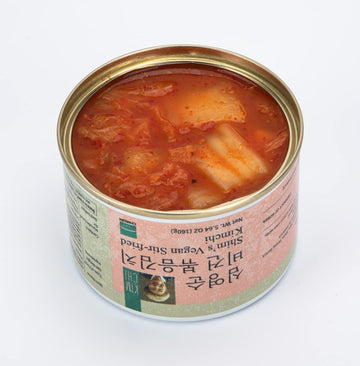 Shim'S Vegan Stir-Fried Kimchi, Korean Canned Napa Cabbage, Easily Store, For Your Next Outdoor Trip, Pack Of 6