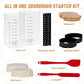 Xileanalee Pro Sourdough Starter Jar Kit 2 Packs-35 Oz Sourdough Bread Starter Jar Kit With Date Marked Feeding Band,Thermometer,Spatula,Cloth Cover& Lid For Sour Dough Bread Loaf (2 Pcs)