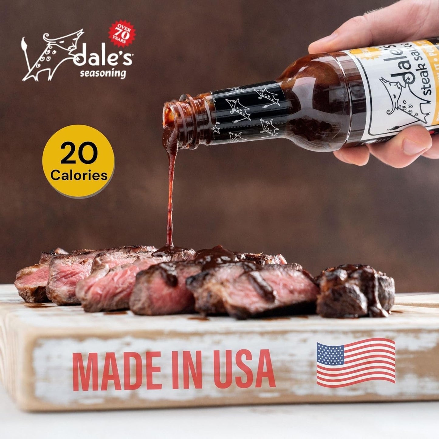 Steak Seasoning By Dale's, No Cholesterol | Delicious on All Meats, Fish, Poultry, and Vegetables | (2) 10 oz Bottle | No Long M