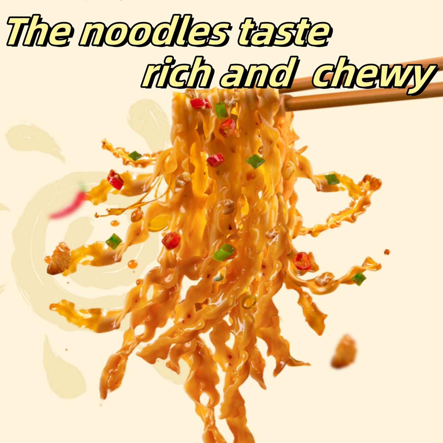 Noble Createaprototype Chili Crisp Sliced Ramen Noodles, Spicy Sichuan Instant Wide Noodles, Pack of 4, 20.19 x 10.01 x 27