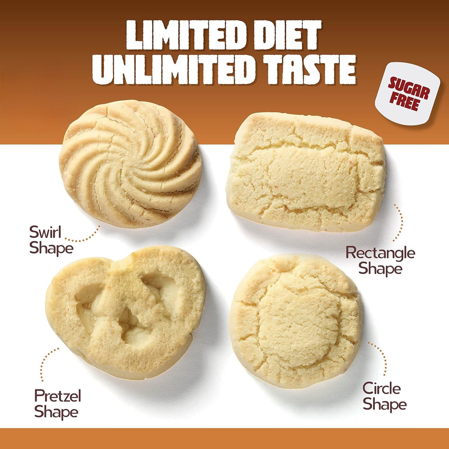 Sugar Free Butter Cookies 36 Count Traditional Danish Cookies, Premium Assorted Shortbread Cookies For Diabetics (1 Pk, 11 Ounce