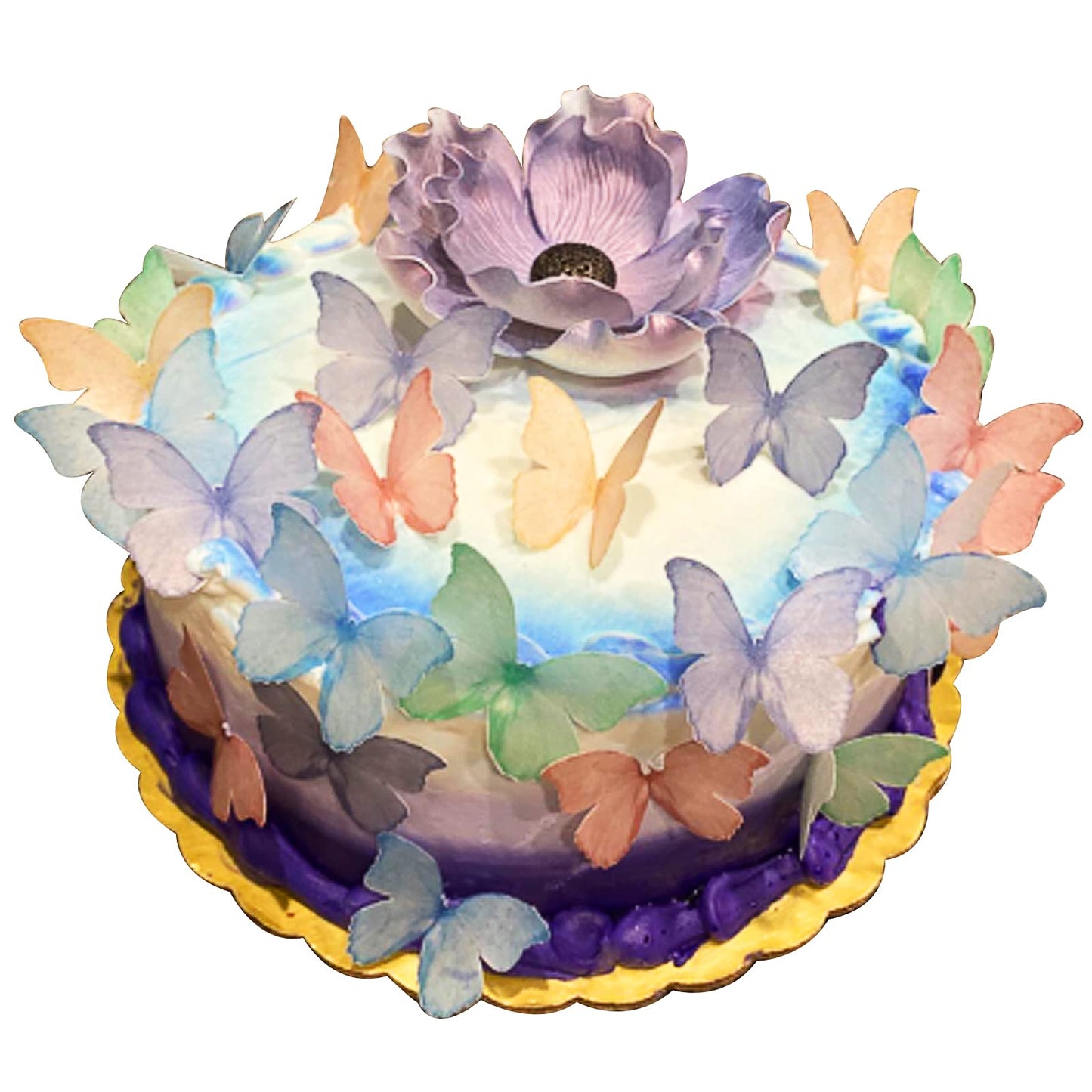 Edible Butterflies For Cake Decorating Set Of 24-2'' Big Size Cake And Cupcake Toppers, Butterfly Cake Toppers
