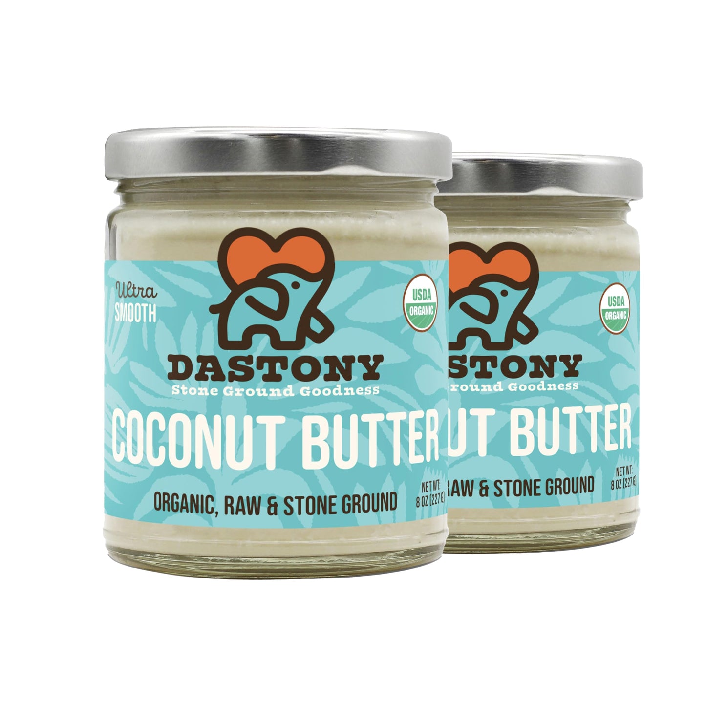 Dastony Organic Raw Coconut Butter, Vegan, Non-GMO, Gluten-Free, 8 oz (Pack of 2)