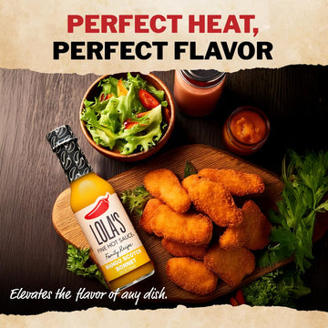 Lolas Fine Hot Sauce Mango Ginger Scotch Bonnet, Sweet & Spicy, 5 Fl Oz, Gluten Free, Keto Friendly, Zero Calories