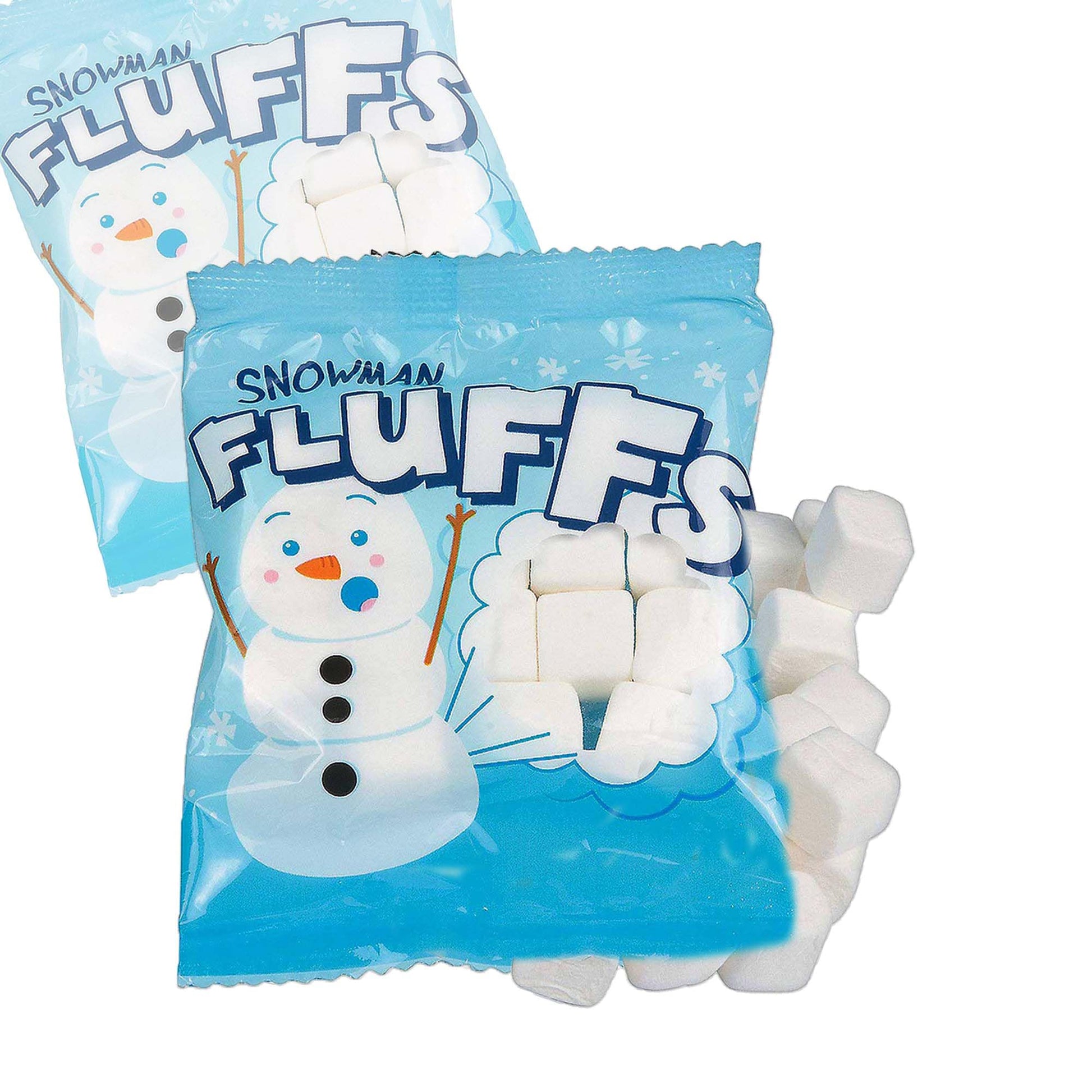 Oriental Trading Snowman Marshmallow Fluff Candies, 72 Packs, 14 Pieces Each, Individually Wrapped, Holiday Candy Favors