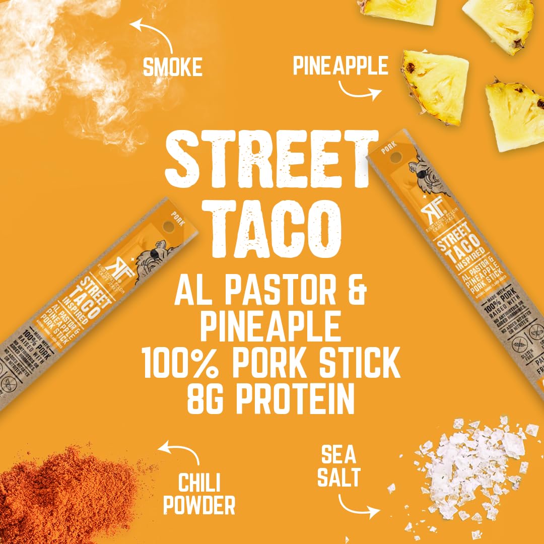 Righteous Felon Meat Sticks | 100% Pork Sticks | Gluten Free & Keto Meat Sticks | Low Sugar & High Protein Pork Sticks | Healthy