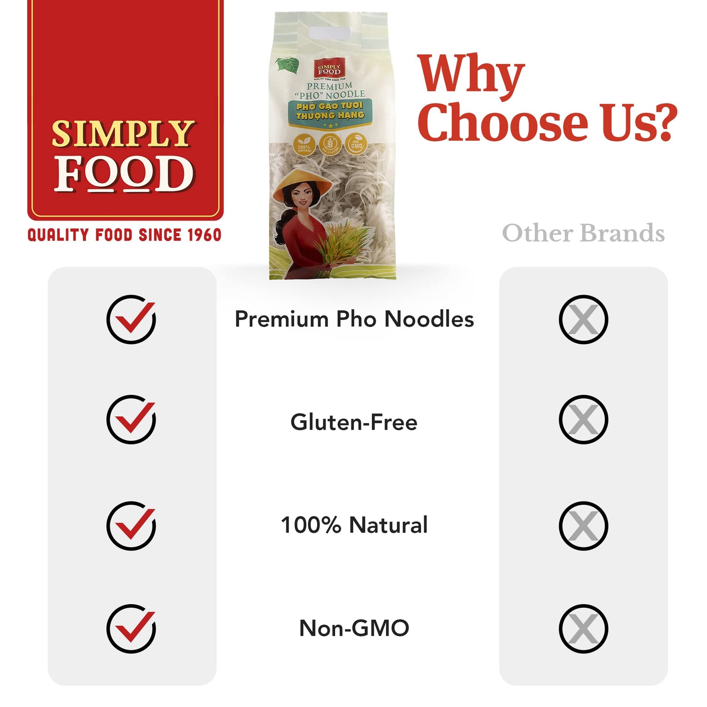 Premium Pho Style Rice Stick Noodles - Individually Portioned- Restaurant Quality, Soft And Chewy Texture, Gluten-Free, And Non-