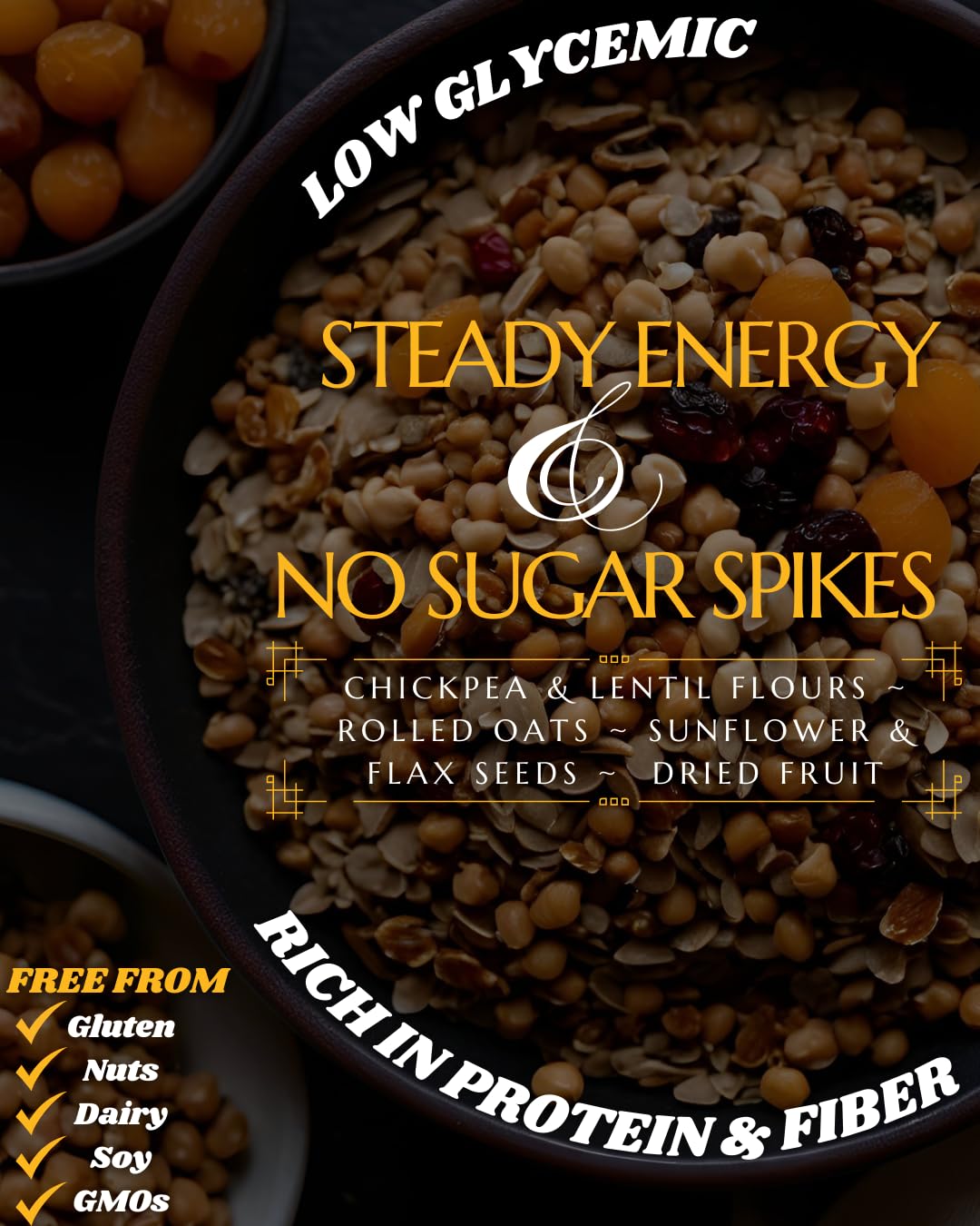 TruEats Chewy Granola Squares - Mixed Fruit - Plant Based Protein, Gluten Free - 5 Pack (3 Squares per Pack)
