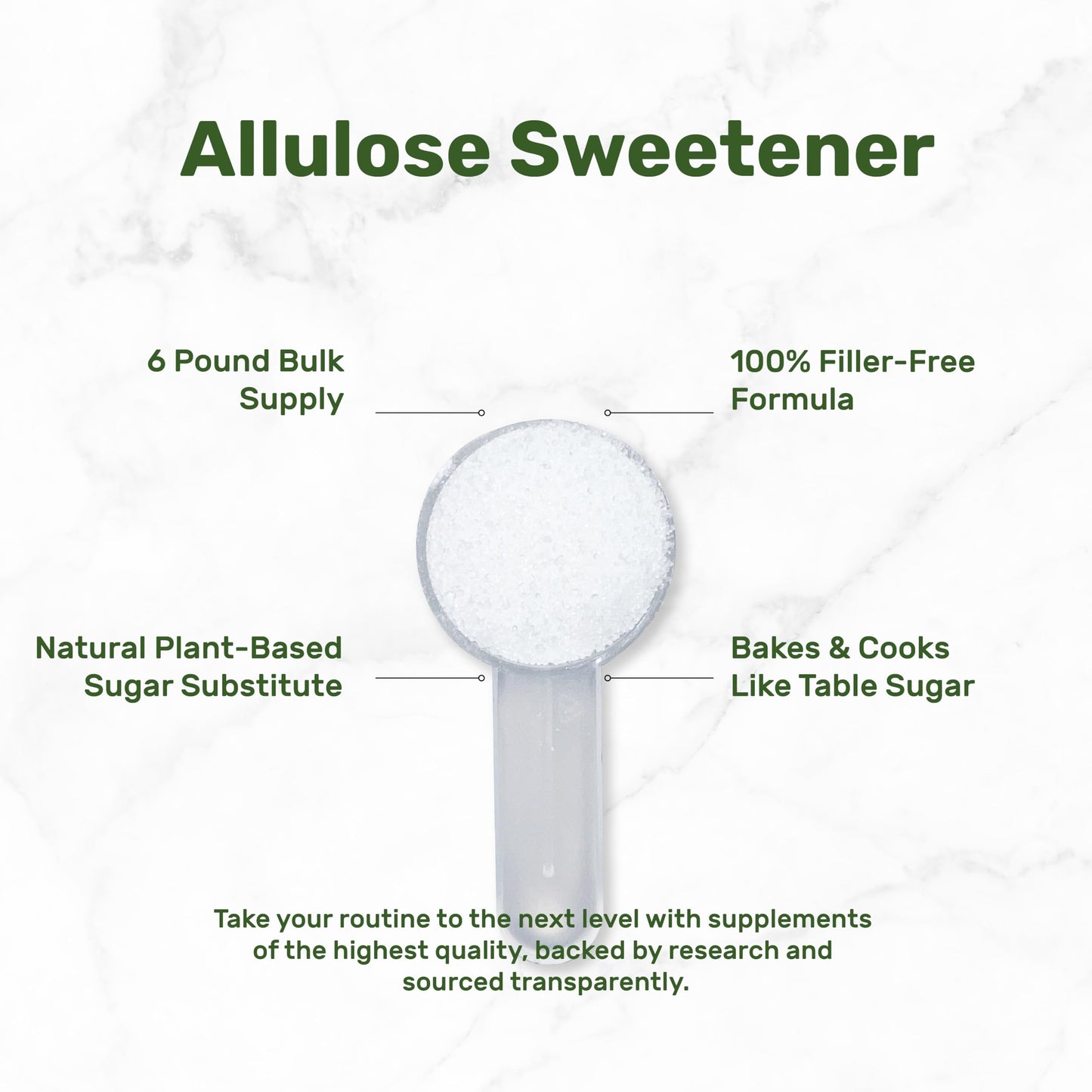 Allulose Sweetener 6 Pounds - Natural Sugar Substitutes, No Aftertaste - Keto Friendly, Vegan, Zero Net Carb, Zero Calorie - Gre