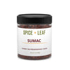 Premium Ground Sumac Spice By Spice + Leaf - Vegan Kosher Preservative Free Red Middle Eastern Ground Herb, 3.5 Oz.