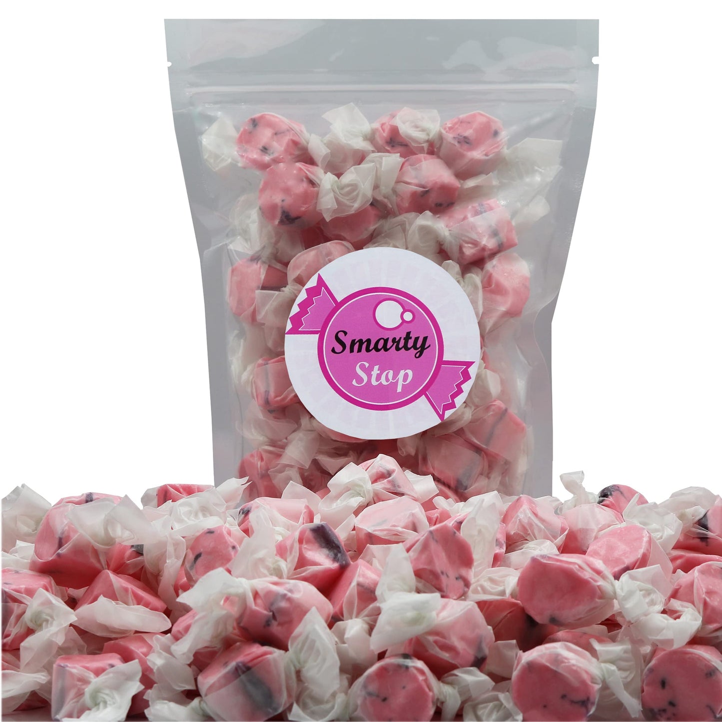 Gourmet Soft And Chewy Salt Water Taffy Candies - Individually Wrapped - Bulk Bags (Red Cherry, 2 Pound (Pack Of 1))