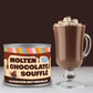 Crazy Cups Caffeinated Chocolate Souffle Hot Cocoa Mix - enhanced Coffee Substitute  12 Oz Canister for Hot Chocolate Lovers
