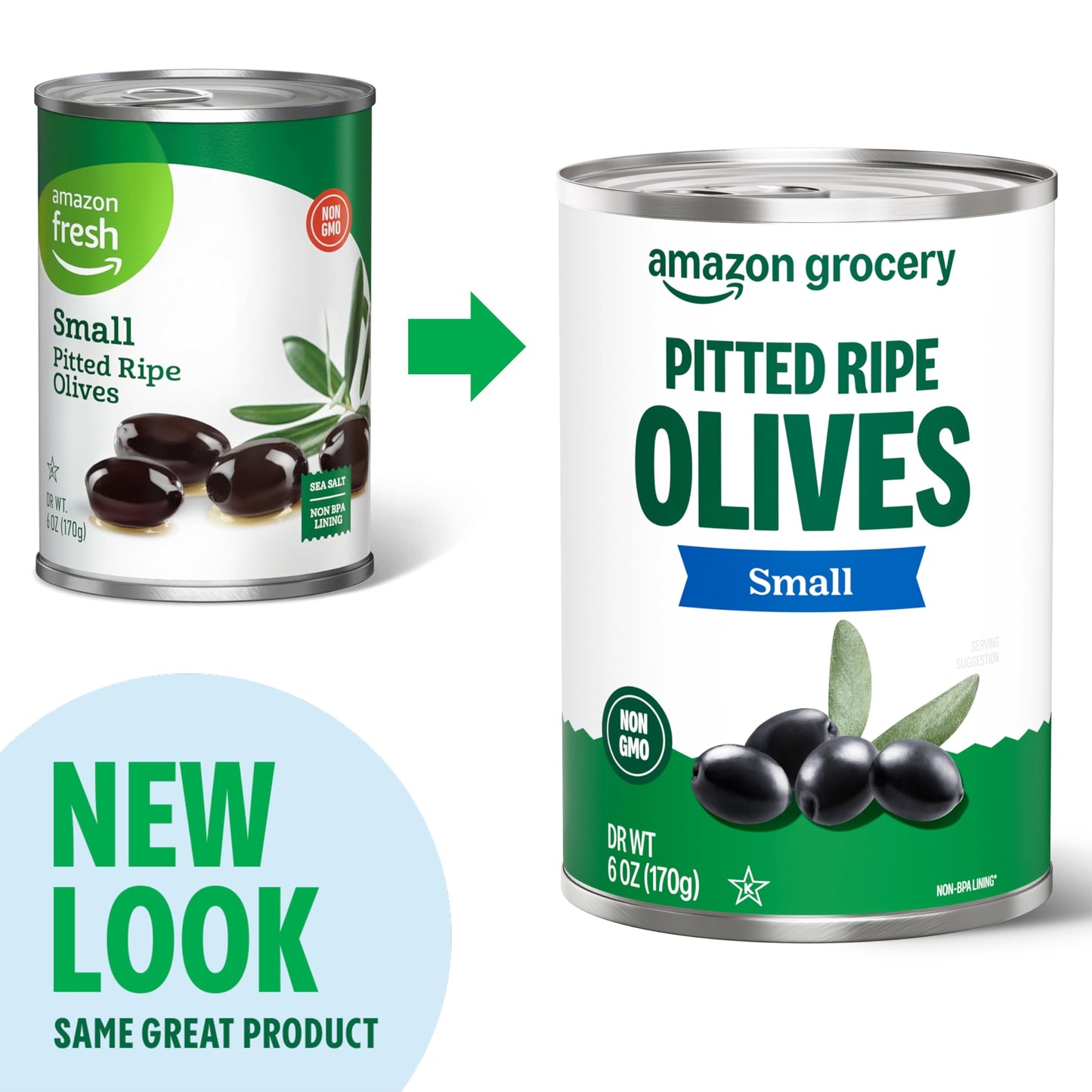 Happy Belly Small Pitted Ripe Olives, 6 Ounce, Pack of 1