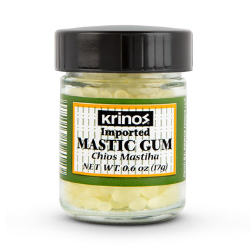 Krinos Greek Mastic Gum: Rich History, Piney Flavor, Culinary Treasure | Chios Island Pdo Product, 17G Jar