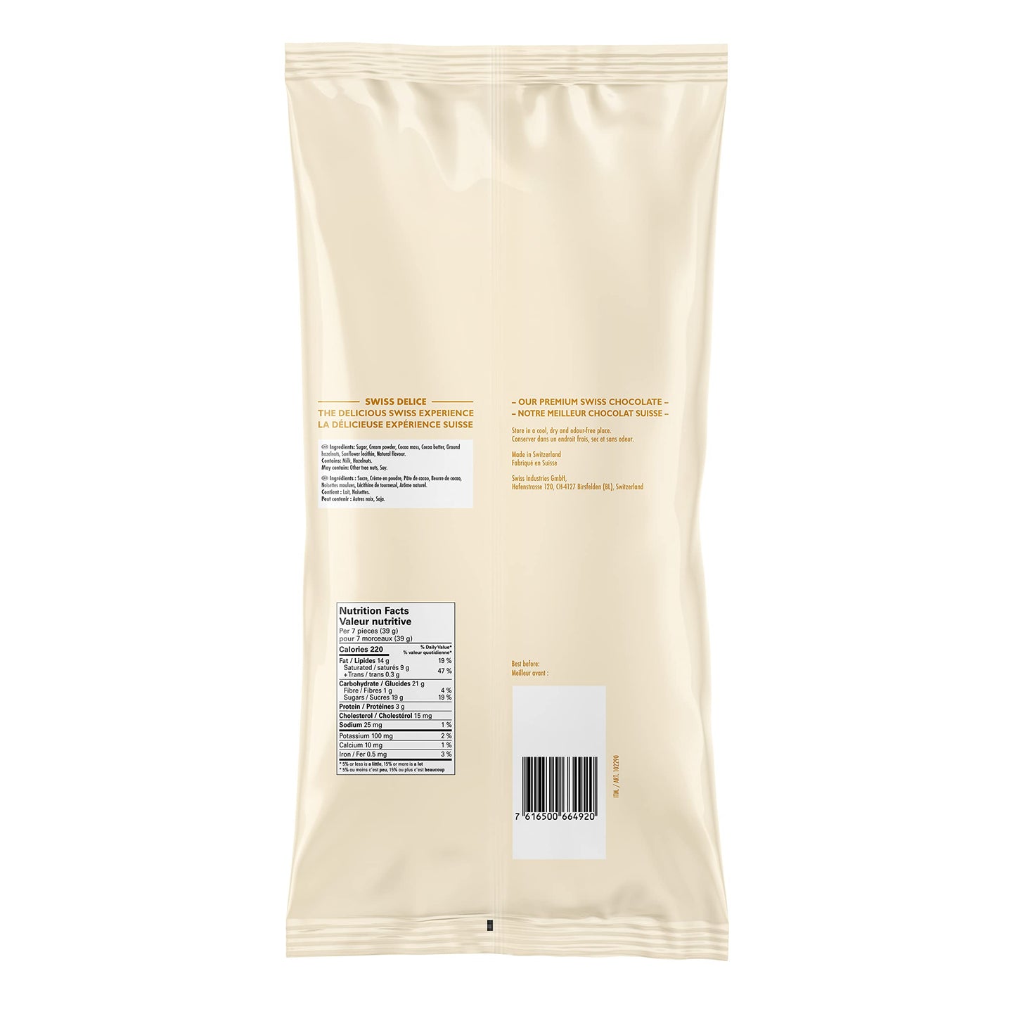 Swiss Delice Extra Creamy Milk Chocolate - 1500G