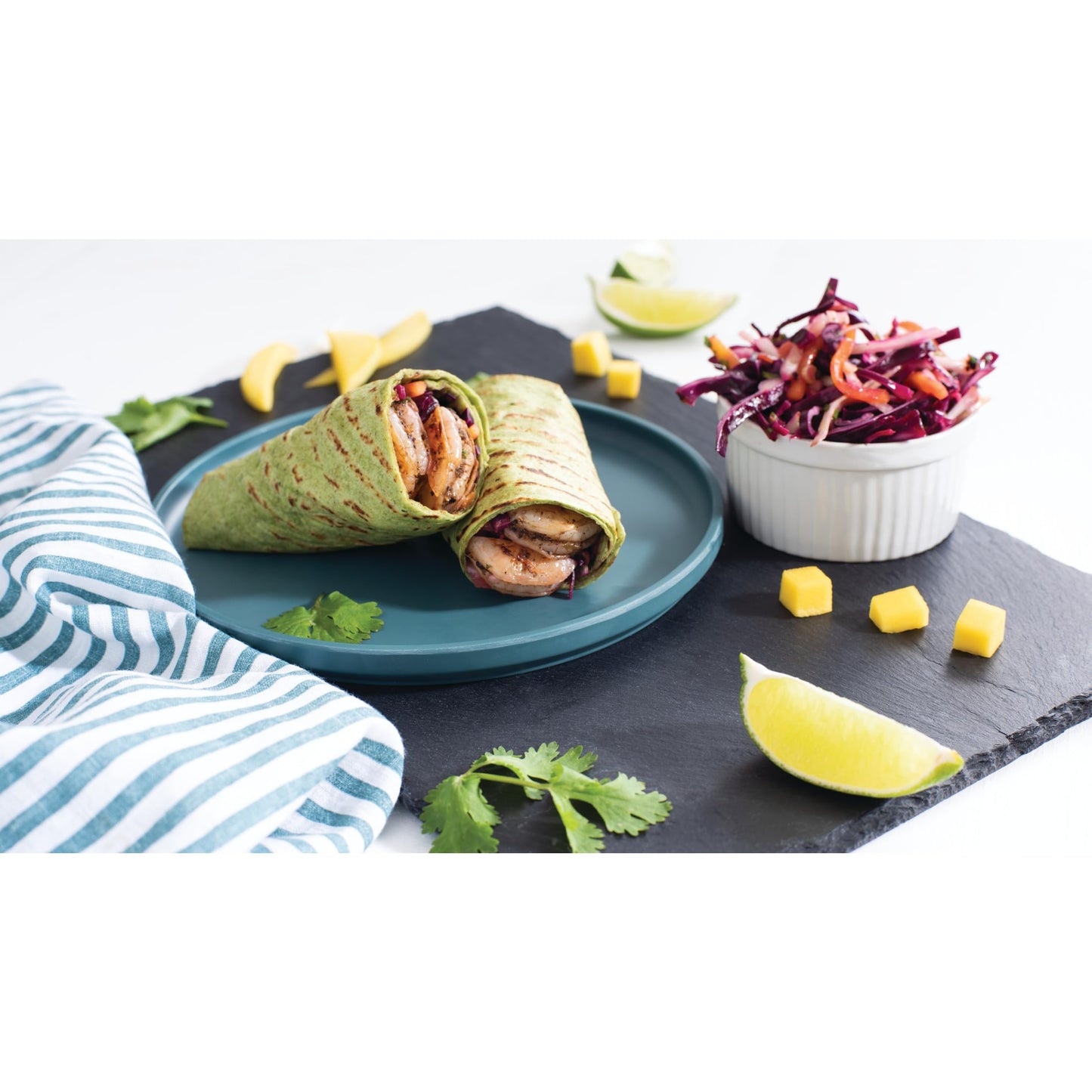 Mission Carb Balance Spinach Herb Tortilla Wraps, 8 Count, Low Carb, Keto, High Fiber, No Sugar