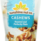 SUNSHINE NUT COMPANY CASHEWS RSTD PLAIN