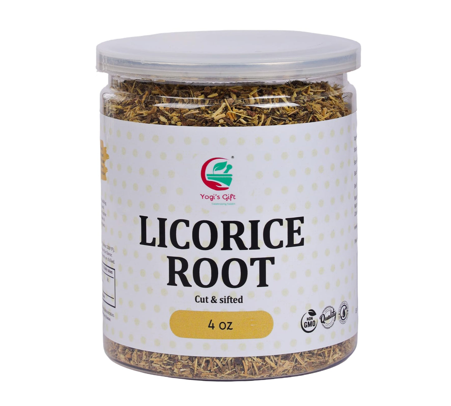 Licorice Root 4Oz  Cut And Sifted  100% Pure & Natural Dried Licorice Root  Top-Grade Quality  Ideal For Tea  Herbal Blends  And Wellness Uses - By Yogis Gift