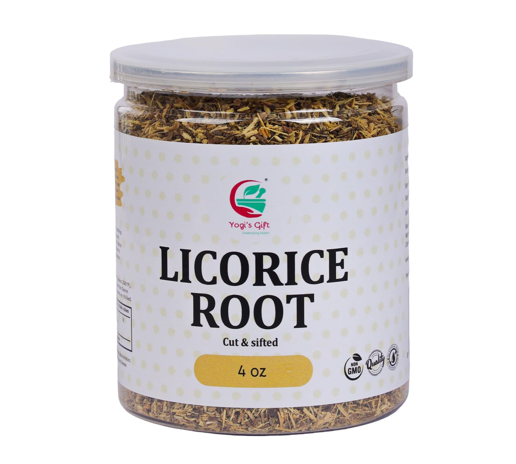 Licorice Root 4Oz  Cut And Sifted  100% Pure & Natural Dried Licorice Root  Top-Grade Quality  Ideal For Tea  Herbal Blends  And Wellness Uses - By Yogis Gift