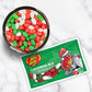 Needzo Christmas Mix Jelly Beans, Very Cherry, Green Apple, Coconut, 1 Ounce Packets, Multi-Color, Pack of 6