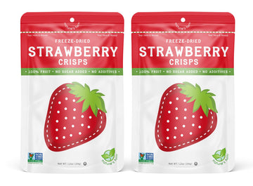 Natures Turn Freeze-Dried Fruit Snacks, Strawberry Crisps, Pack Of 2 (1.2 Oz Each)