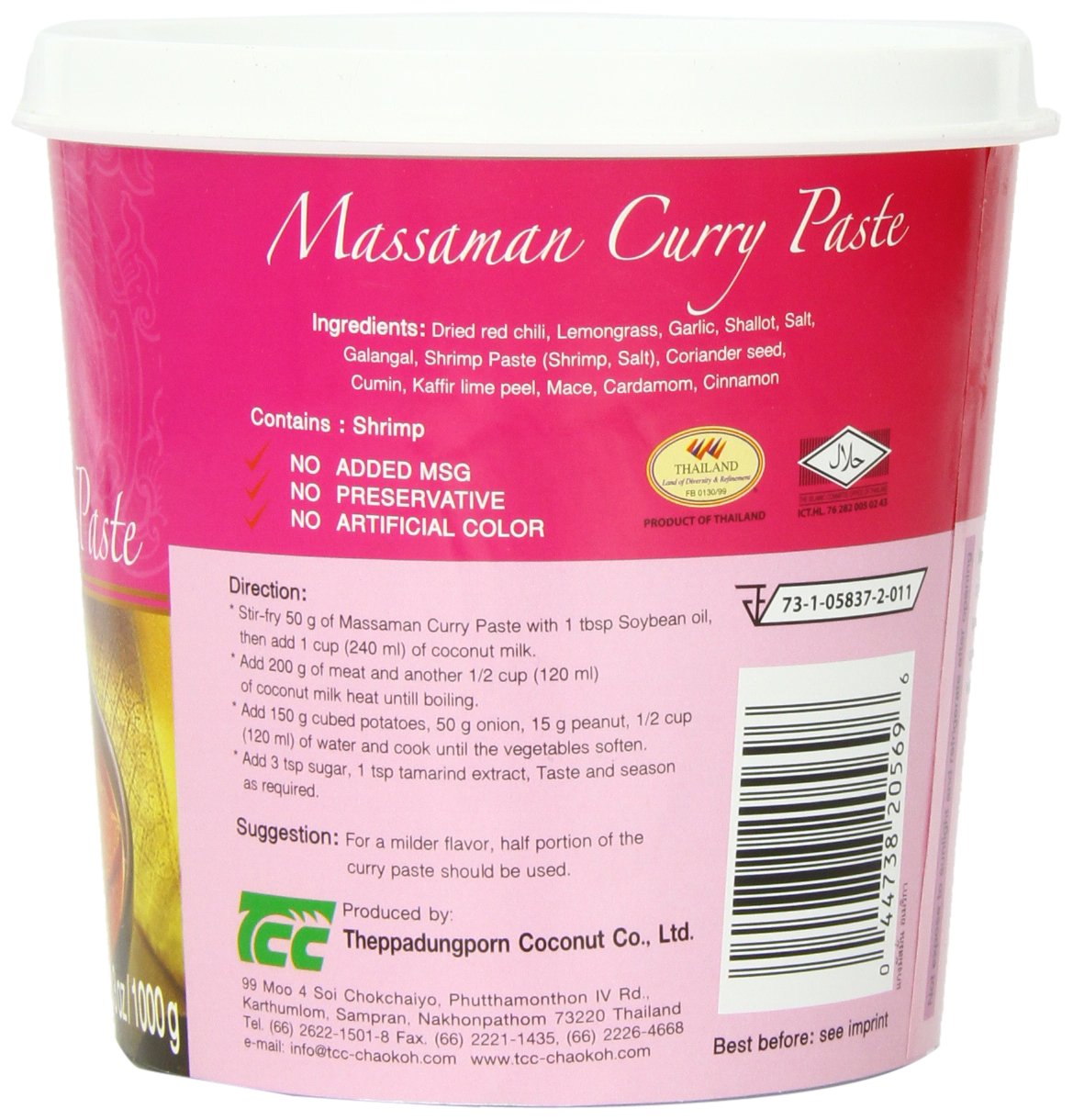 Mae Ploy Massaman Curry Paste, Authentic Thai Masaman Curry Paste For Thai Curries And Other Dishes, Aromatic Blend Of Herbs, Spices And Shrimp Paste (35 Oz Tub)