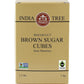 India Tree Brown Sugar Cubes, 2.2 Pound Box, European Style Cane Sugar From Mauritius, Rough Cut Unrefined Brown Sugar