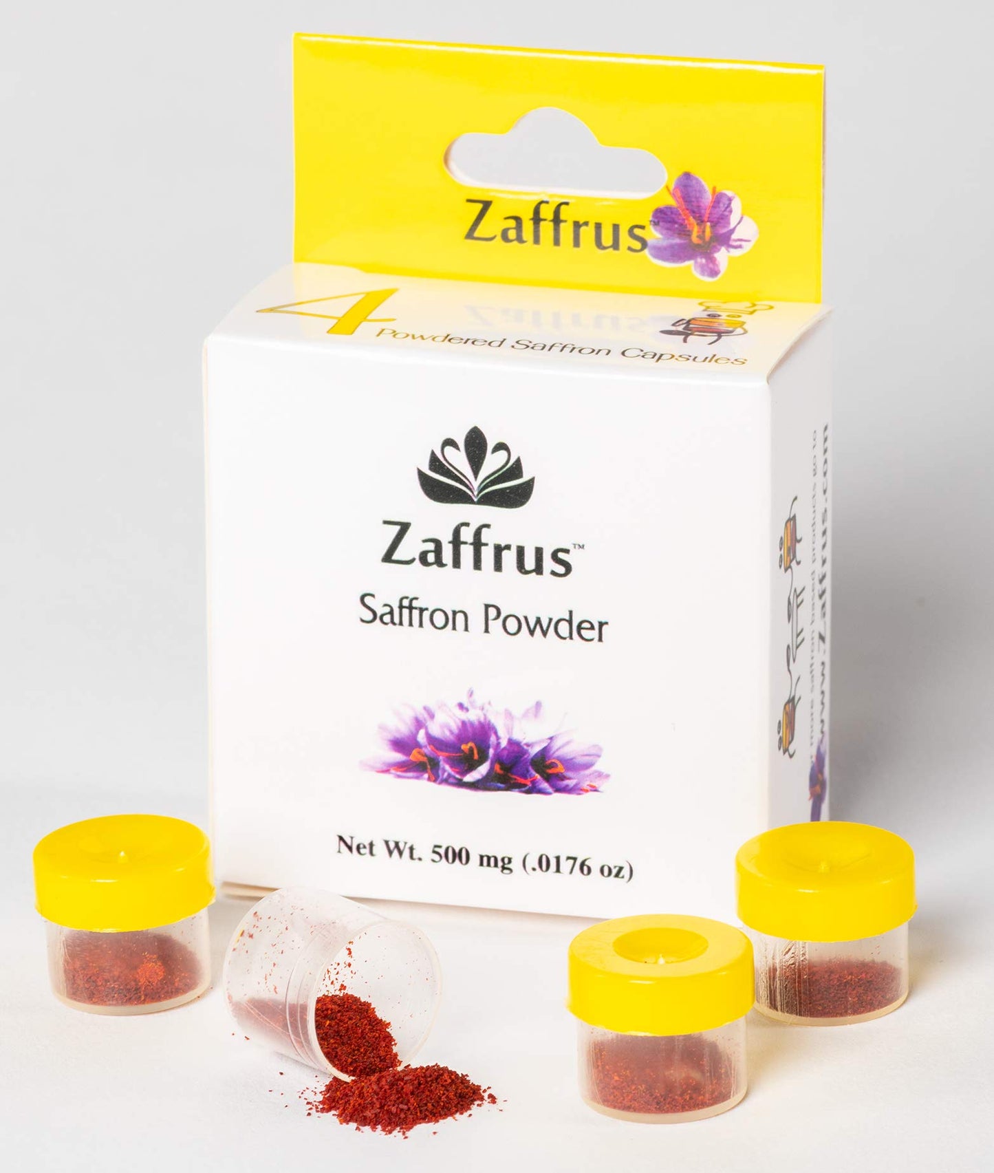 Zaffrus Premium Saffron Powder, Pack of 4 (0.5g each) for Cooking and Specialty Drinks