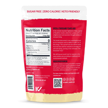 Lakanto Golden Monk Fruit Sweetener With Erythritol - Raw Cane Sugar Substitute, Zero Calorie, Keto Diet Friendly, Zero Net Carb