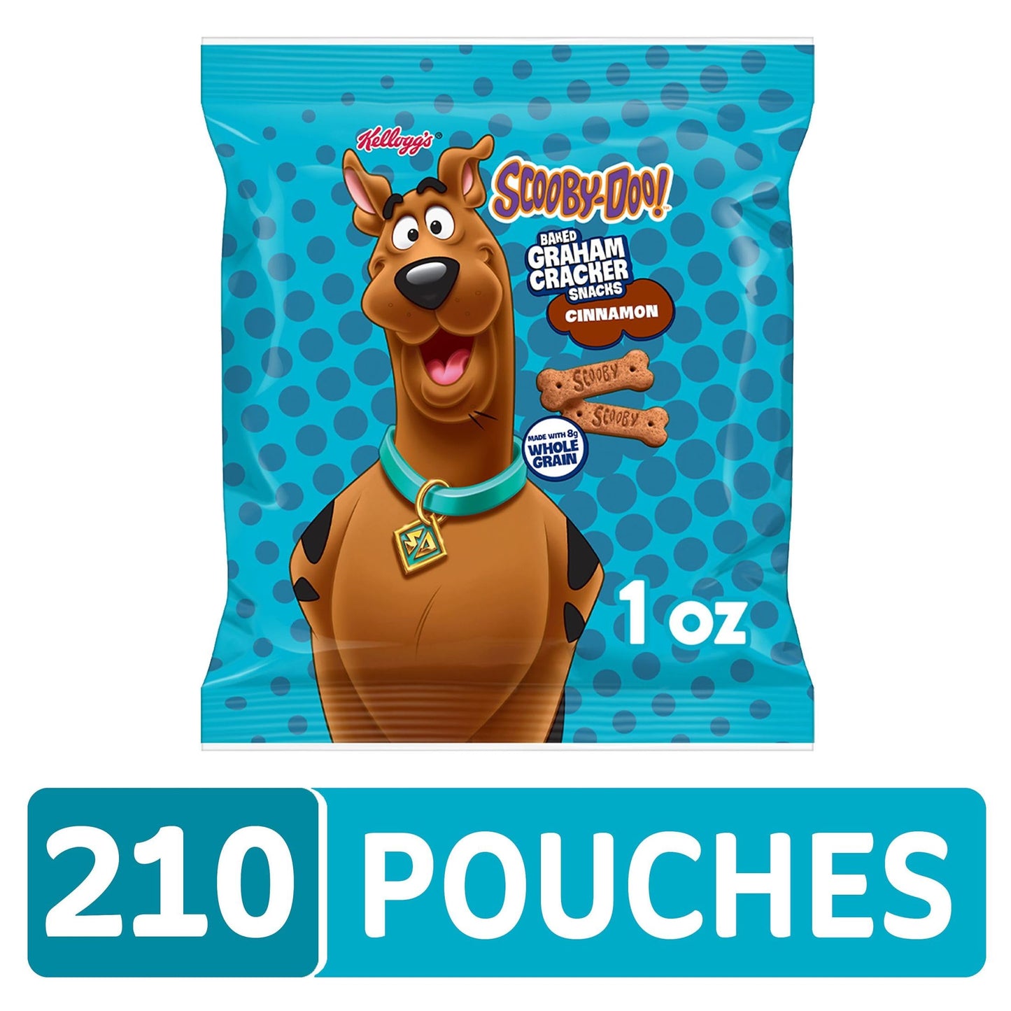 Kelloggs Scooby-Doo! Graham Cracker Sticks, Cinnamon, Made with Whole Grain, 1oz (210 count)