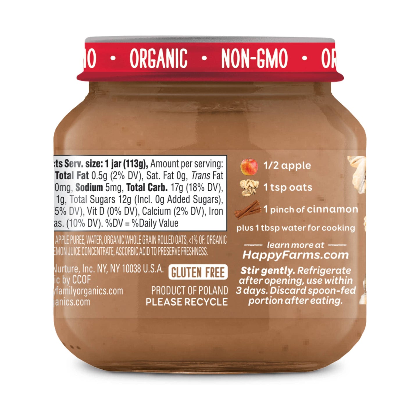 Og2 H B Apl Oats Cinn S2 ( 6 X 4 Oz   )