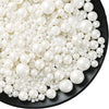 Edible White Pearls Sugar Sprinkles 120G/4.23 Oz, Mix Size Candy Pearl For Cake Decorating And Cupcake Toppers Cookie Decoration