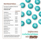 M&MS WORLD Aqua Milk Chocolate Candy, 5lbs of M&MS in Resealable Pack for Candy Bars, Birthday Parties, Graduations, Dessert Ta