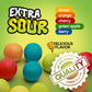Sour Gumballs - Sour Fruit Gum - 60 Pcs Individually Wrapped Gumballs - Chewing Bubble Gum - 12 Oz Chewing Bubble Gum Balls - Co