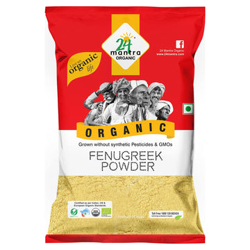 24 Mantra Organic Fenugreek Powder/Methi Powder/Menthulu Powder - 100Gms | Pack Of 1 | 100% Organic | Chemical Free & Pesticides