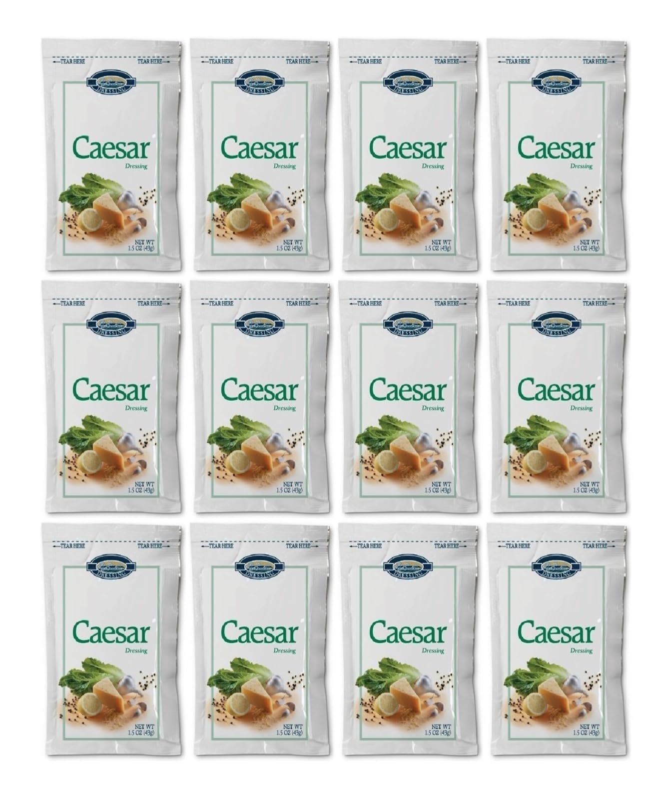 Salad Dressing 1.5 oz. Packet | Pack of 12 | (Caesar)